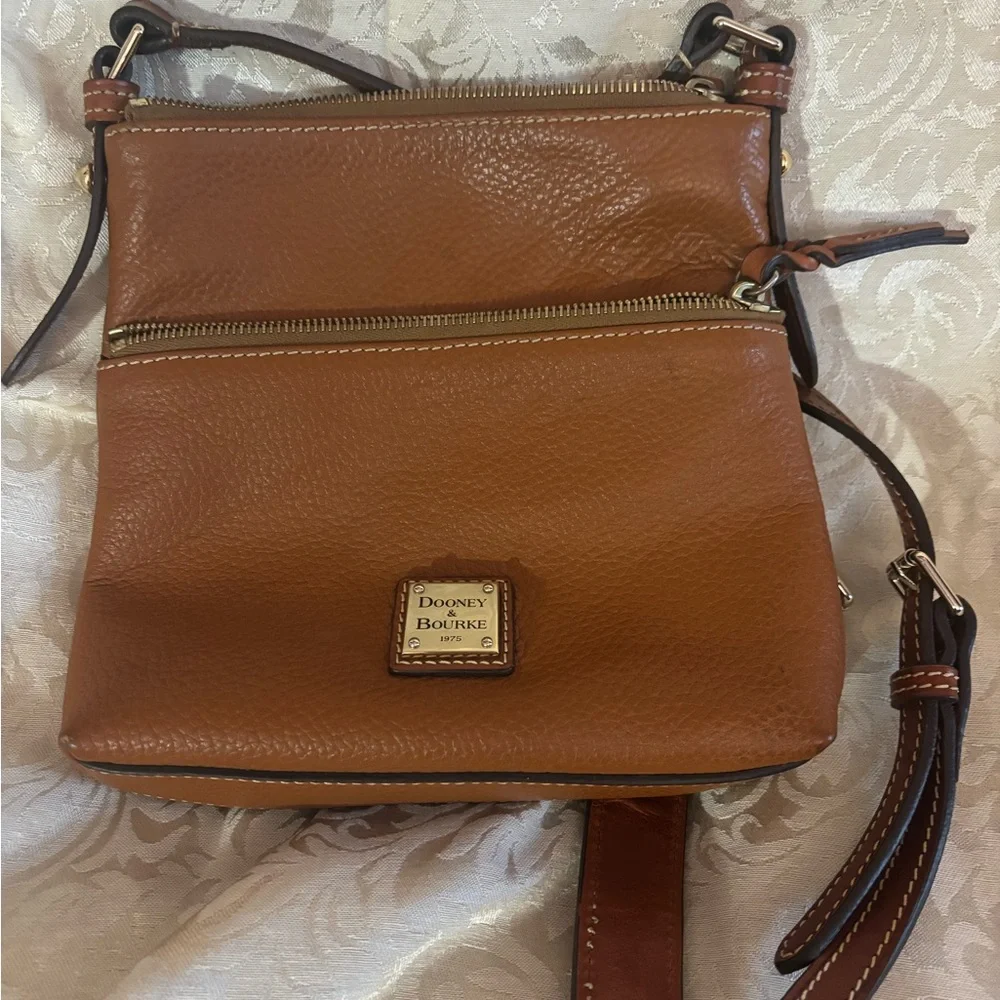 Dooney & Bourke Brown Leather Crossbody Bag - Picture 4 of 5